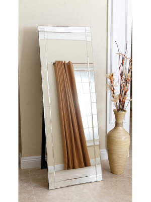 63" Clarice Standing Floor Mirror Silver - Abbyson Living