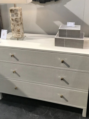 Maris Dresser White Faux Belgian Linen