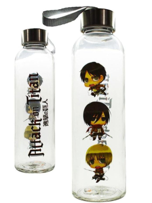 Just Funky Attack On Titan Glass Water Bottle