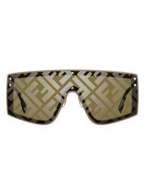 Fendi Eyewear Monogram Mask Frame Sunglasses