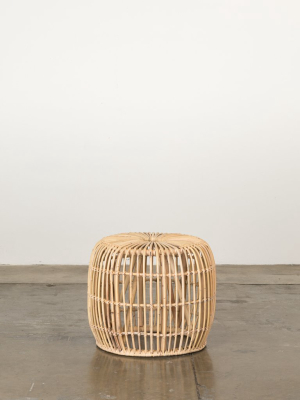 Rattan Round Accent Table