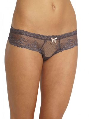 Eberjey Colette Classic Lace Boythong Pebble