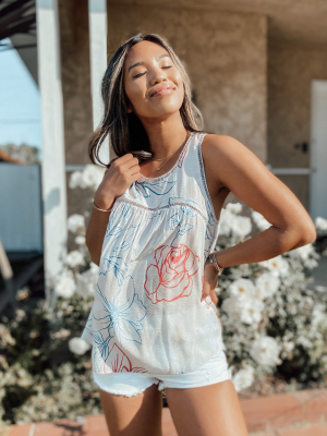 Secret Garden Floral Tank Top