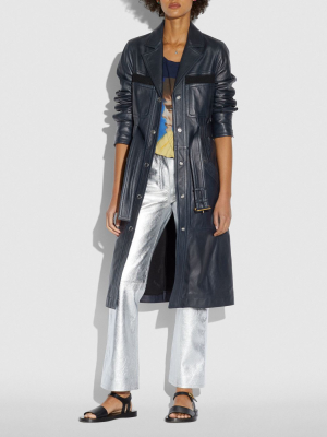 Sporty Leather Trench