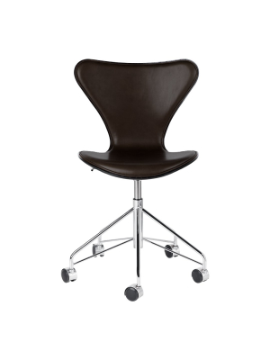 Series 7 Swivel Chair - Wood - Front Upholstered