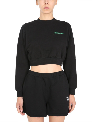 Opening Ceremony Logo Printed Cropped Sweatshirt