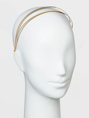 Double Row Metal Headband - Universal Thread™ Gold