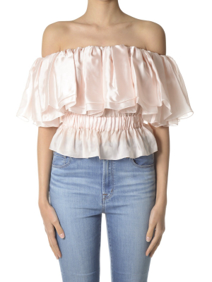 Alexandre Vauthier Off-shoulder Cropped Top