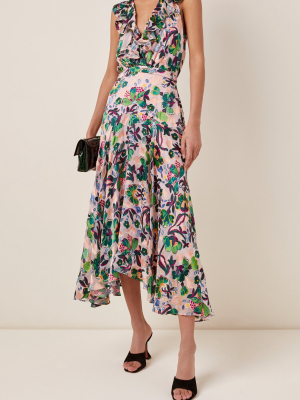 Rita Printed Chiffon Midi Dress