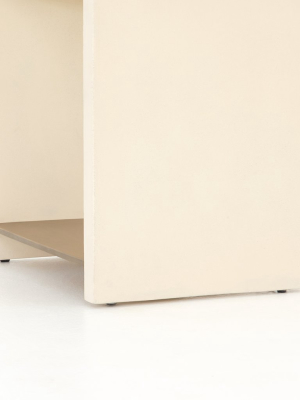 Hugo End Table In Parchment White