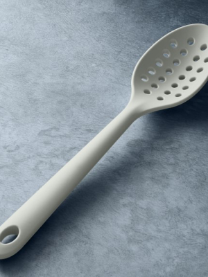 Williams Sonoma Open Kitchen Grey Silicone Utensils, Slotted Spoon