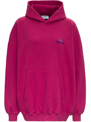 Balenciaga Logo Embroidered Hoodie