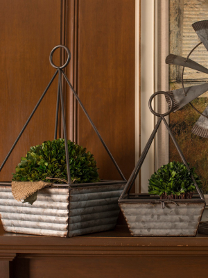 Decorative Basket Set Of 2 - Gray