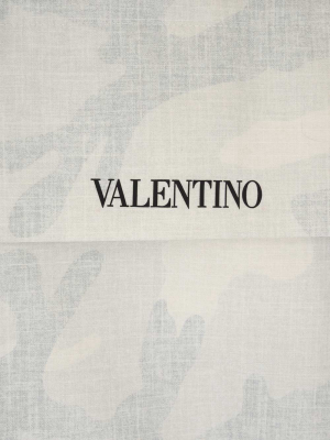 Valentino Camouflage Printed Half-zip Hoodie