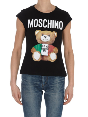 Moschino Italian Teddy Bear Printed T-shirt