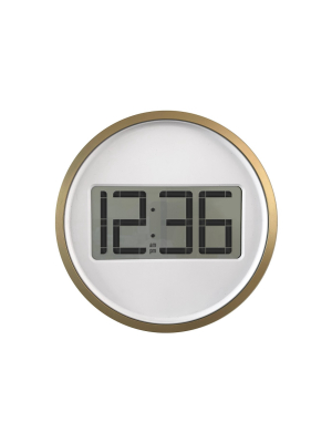 Digital Wall Clock With Circular Frame Bronze - Project 62™
