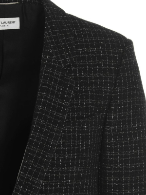 Saint Laurent Single Breasted Tweed Jacket