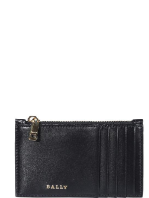 Bally Logo Print Zipped Wallet