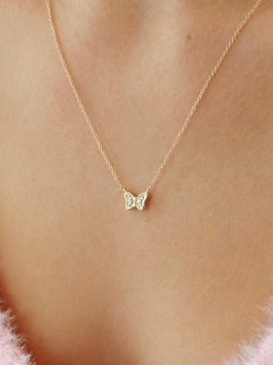 Butterfly Baby Diamond Necklace