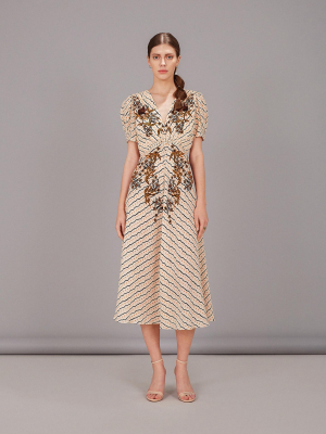 Lea Dress In Golden Print