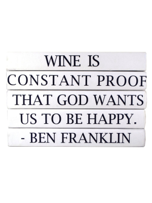 Blu Books - Quotations Series: Ben Franklin / "wine Is..."