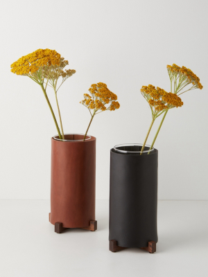 Sylvan Park Leather Vase