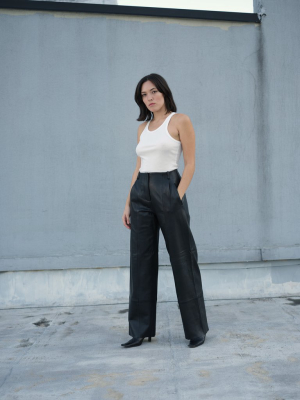 Bess Leather Trouser Black
