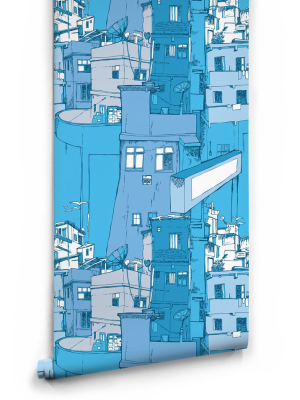 Rio Boutique Wallpaper In Blue Surf By Milton & King