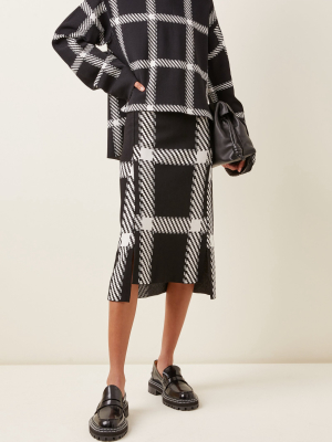 Oversized Clean Lumberjack Checked Knit Sweater