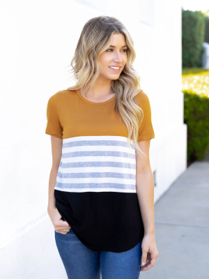 Juliette Top - Gold / Black