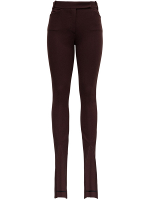 The Attico Front Split Slim-fit Pants