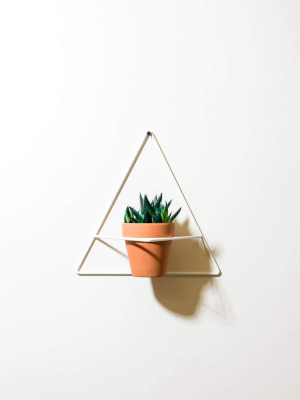 Triangle Wall Planter White