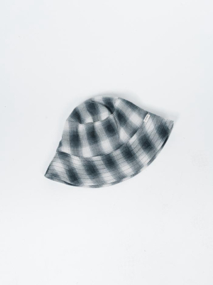 Angel Check Bucket Hat - Steel Grey