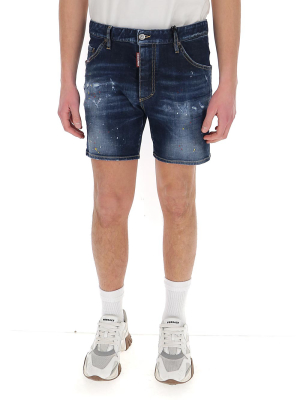 Dsquared2 Mid Rise Denim Shorts