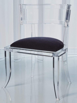 Global Views Klismos Acrylic Black Chair