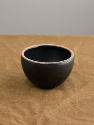 Large Stoneware Smudge Bowl In Black