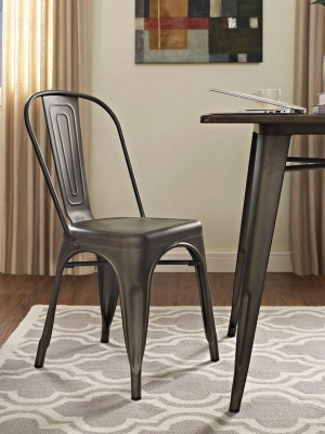 Tolix Style Vintage Distressed Dining Side Chair