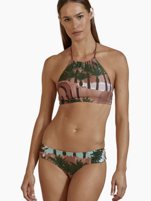 Halter Neck Bikini Top - Royal Mansour Print