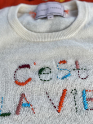 "c'est La Vie" Short Sleeve Sweater