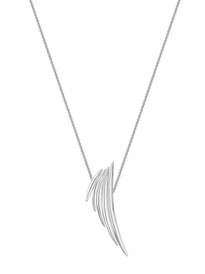 Silver Quill Drop Pendant