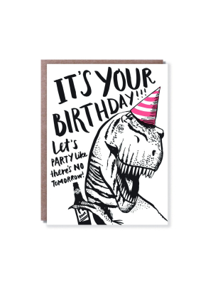 T-rex Birthday Tomorrow Card - Ep