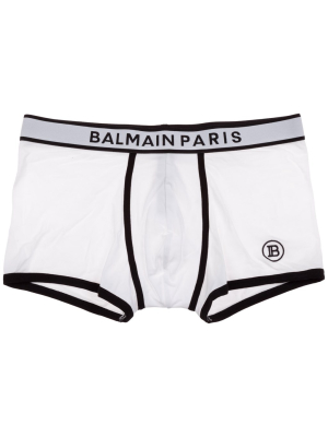 Balmain Logo Waistband Boxer Shorts