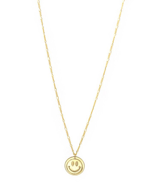 Tiny Smiley Face Necklace