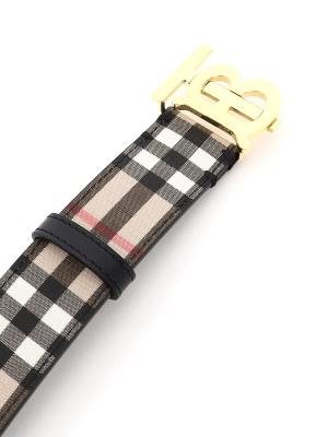 Burberry Tb Check Buckle Belt