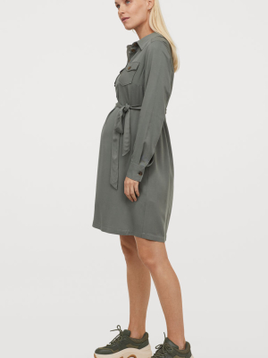 Mama Viscose Shirt Dress