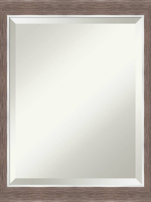 20" X 24" Noble Mocha Framed Bathroom Vanity Wall Mirror - Amanti Art