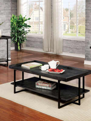 Franda Tray Top Coffee Table Black - Mibasics