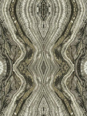 Kaleidoscope Wallpaper In Charcoal By Antonina Vella For York Wallcoverings