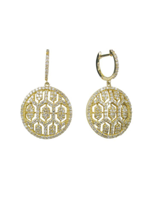 Effy D'oro 14k Yellow Gold Diamond Maze Earrings, 1.35 Tcw