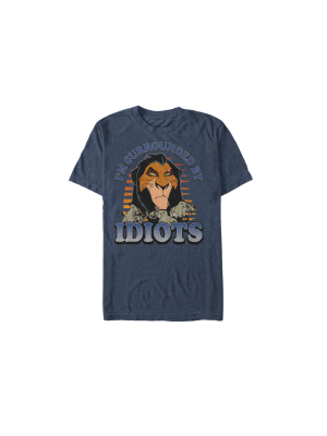 Men's Lion King Scar Surrounded By Idiots Sunset T-shirt